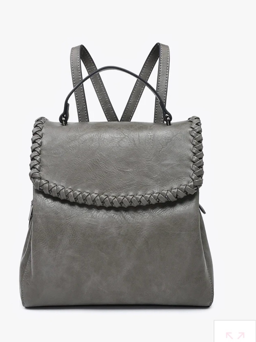 Jen & Co Blossom Whipstitch Grey Women’s Backpack